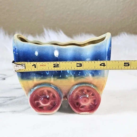 Shawnee Pottery Chuck Wagon covered wagon western style vintage planter - Picture 9 of 10
